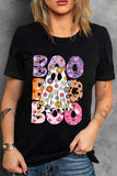 BOO Ghost Graphic Round Neck Short Sleeve T-Shirt - felvior
