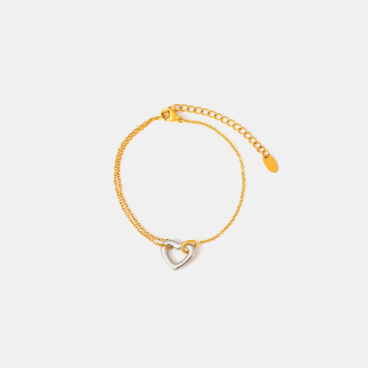 18K Gold-Plated Heart Bracelet - felvior