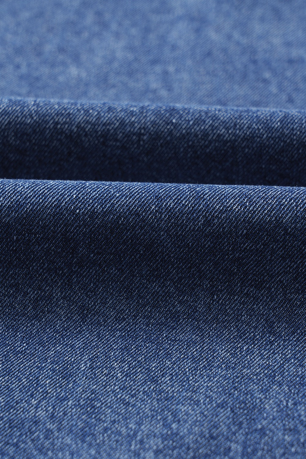 Short Sleeve Collared Patched Pocket Denim Mini Dress