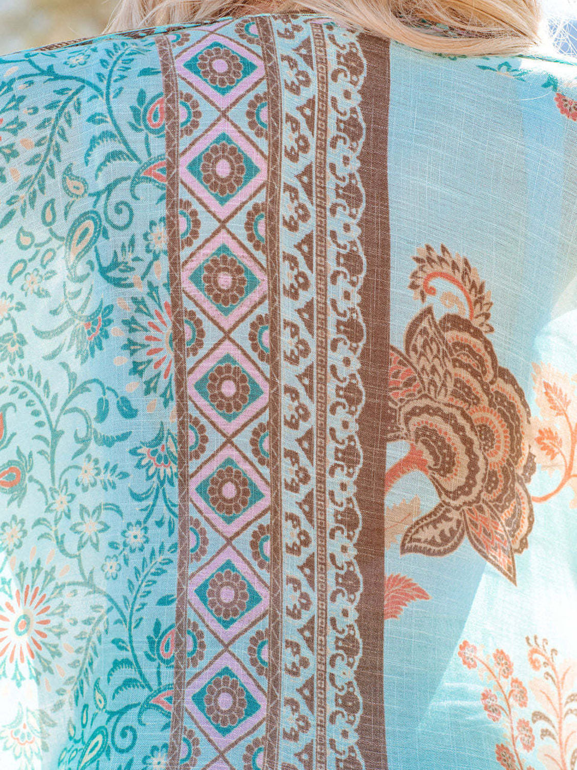 Printed Open Front Cover-Up - felvior