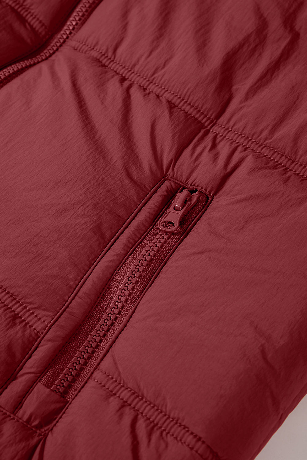 Drawstring Zip Up Hooded Vest Coat - felvior