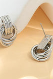 Gold-Plated Knotted Stud Earrings - felvior