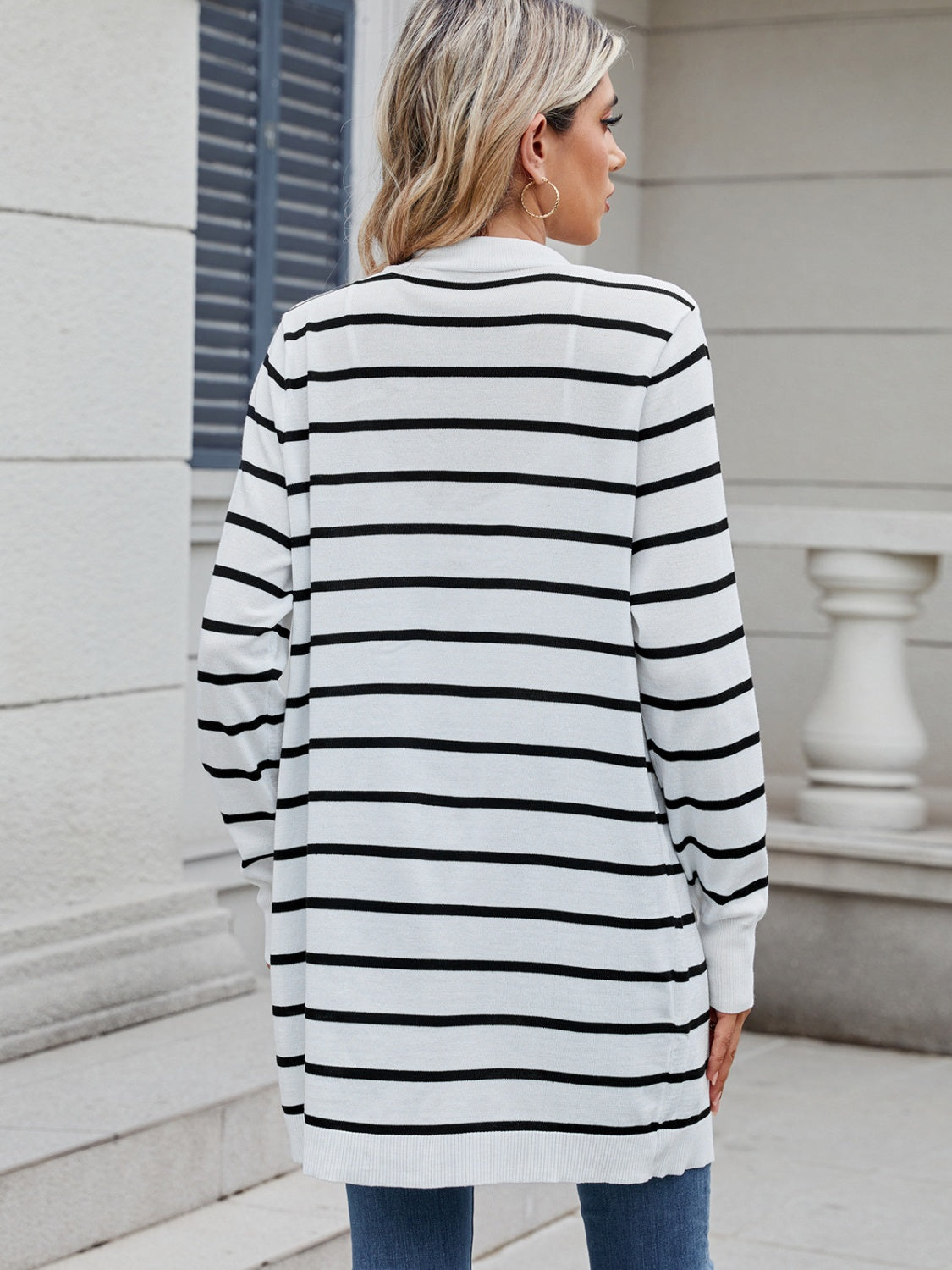 Open Front Long Sleeve Cardigan - felvior