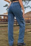 Loose Fit Long Jeans with Pockets - felvior