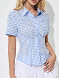 Button Down Short Sleeve Shirt - felvior