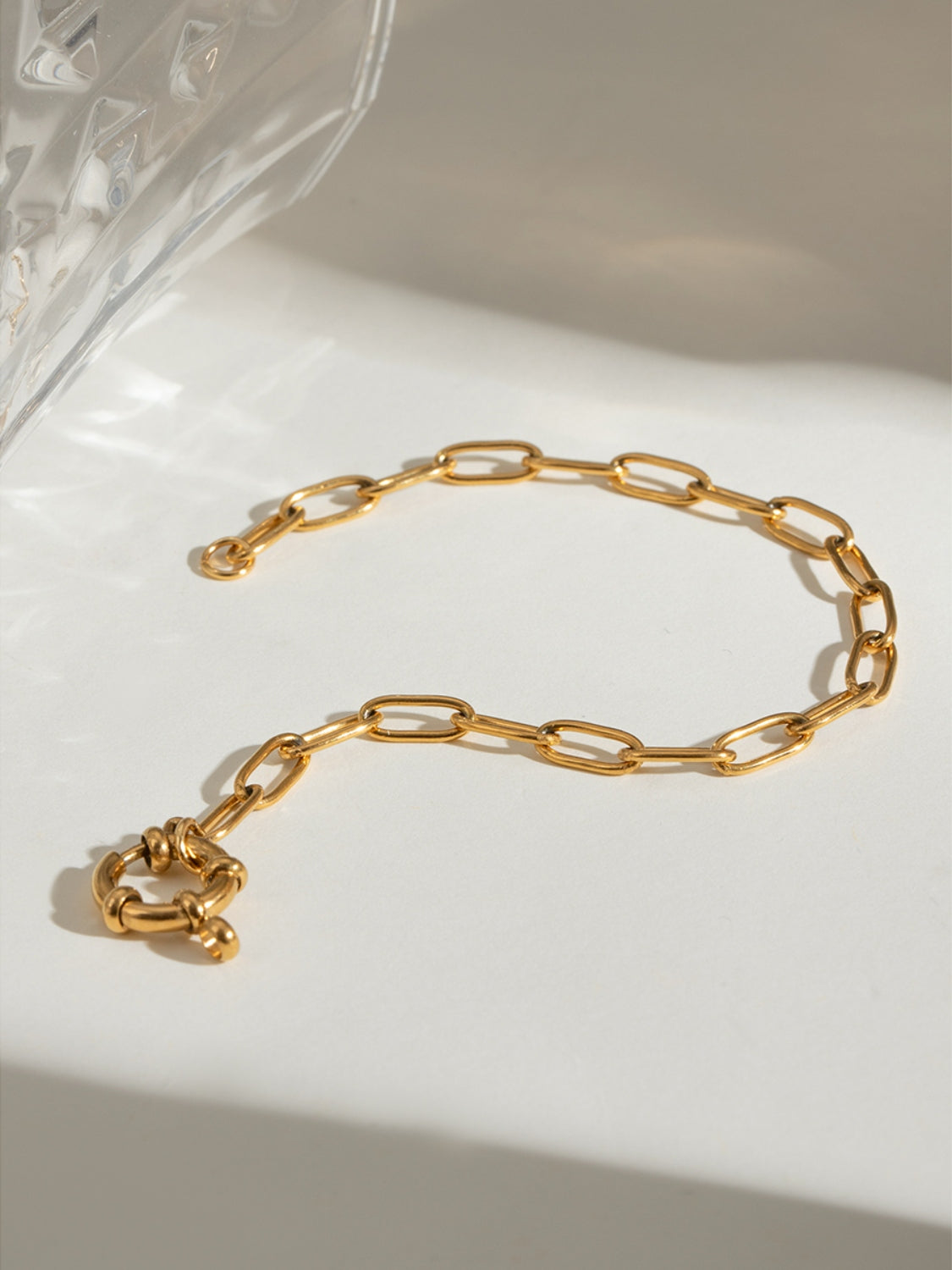 18K Gold-Plated Stainless Steel Chain Bracelet - felvior