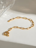 18K Gold-Plated Stainless Steel Chain Bracelet - felvior