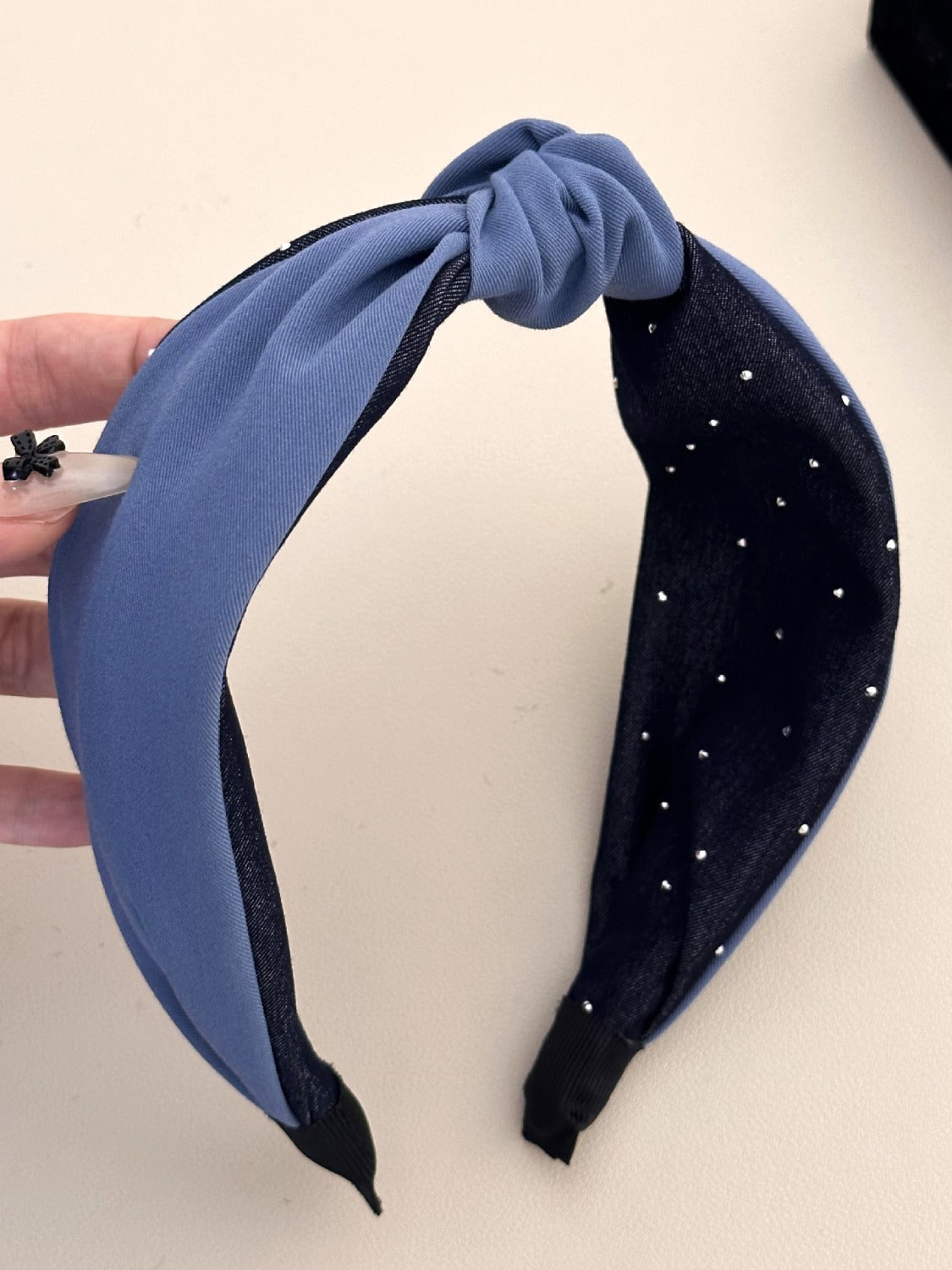 Knotted Polyester Wide Headband - felvior