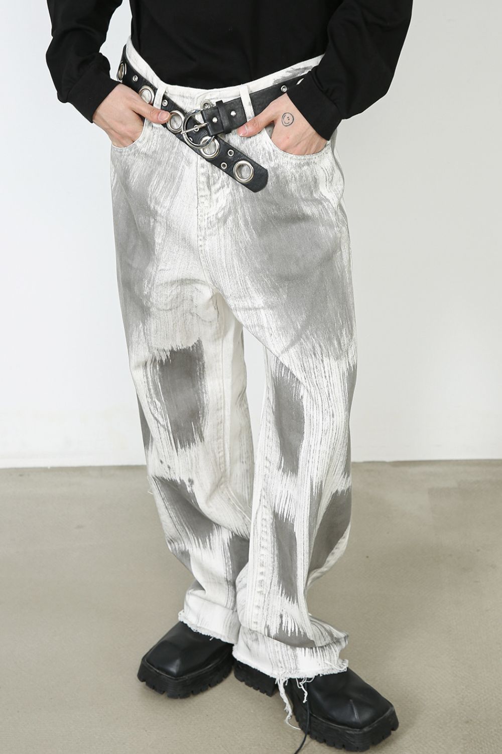 Men's Contrast Loose Jeans Zweitbild