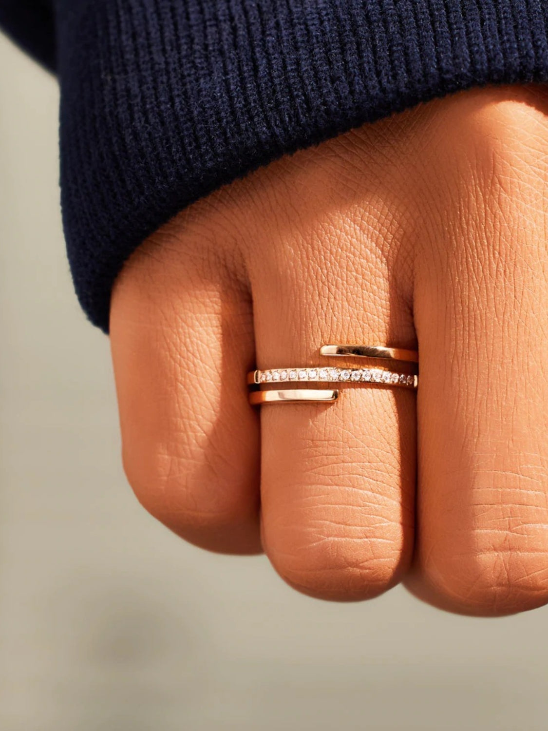 925 Sterling Silver Inlaid Zircon Ring - felvior