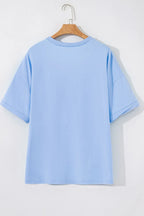 Loose Half Sleeve Hi Low Hem T Shirt