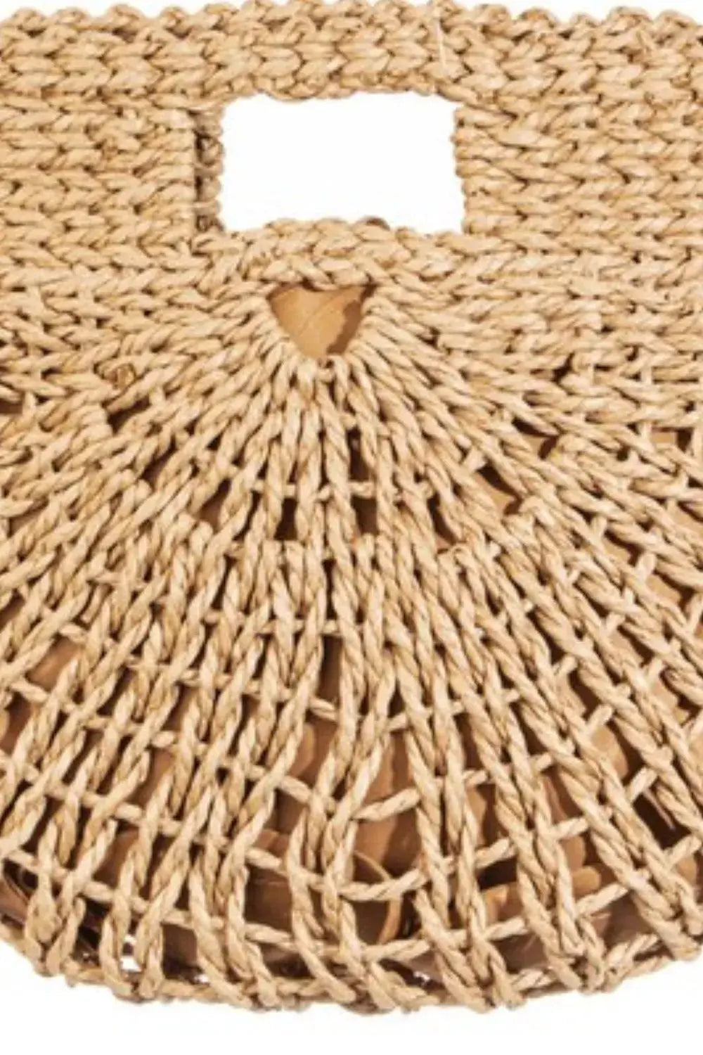 Fame Braided Semi Circle Tote Bag
