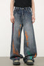 Men's Splash Print Wide Leg Jeans