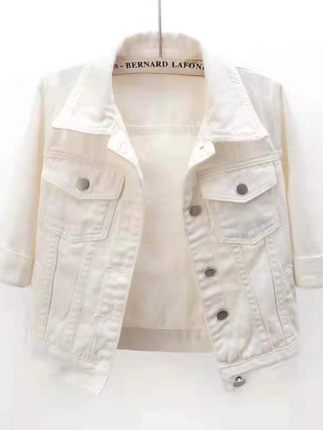 Full Size Cropped Denim Jacket Plus Size