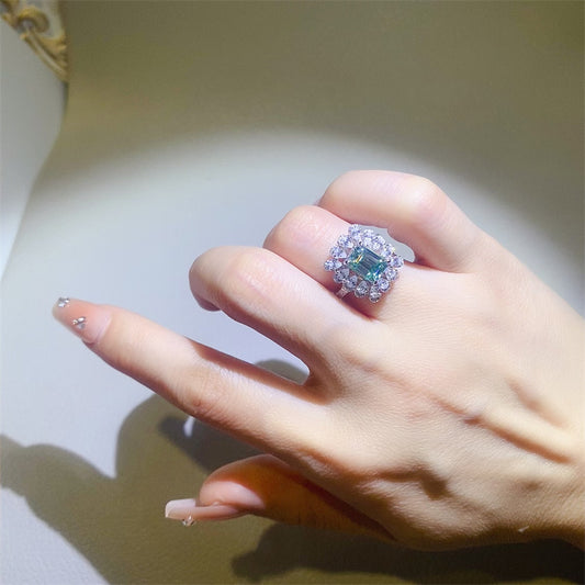 1 Carat Moissanite 925 Sterling Silver Ring - felvior
