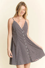 Jade By Jane Full Size Checkered Sleeveless Dress Plus Size