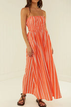 Striped Square Neck Cami Dress