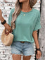 Pearl Detail Round Neck Short Sleeve T-Shirt