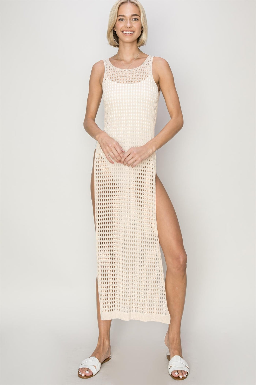 HYFVE Crochet Backless Cover Up Dress - felvior