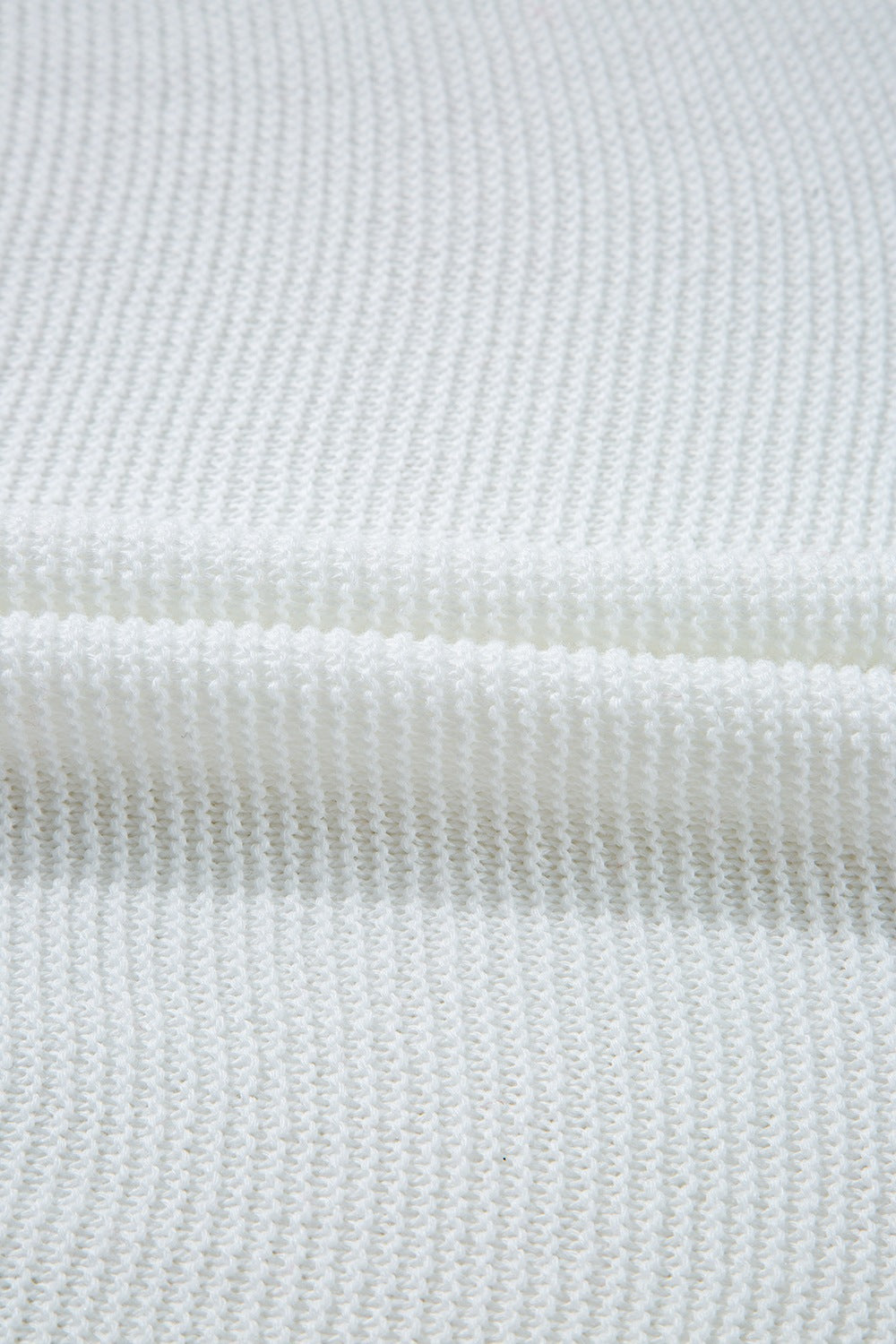 Side Slit Round Neck Knit Top