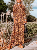 Leopard Buttoned Maxi Dress - felvior