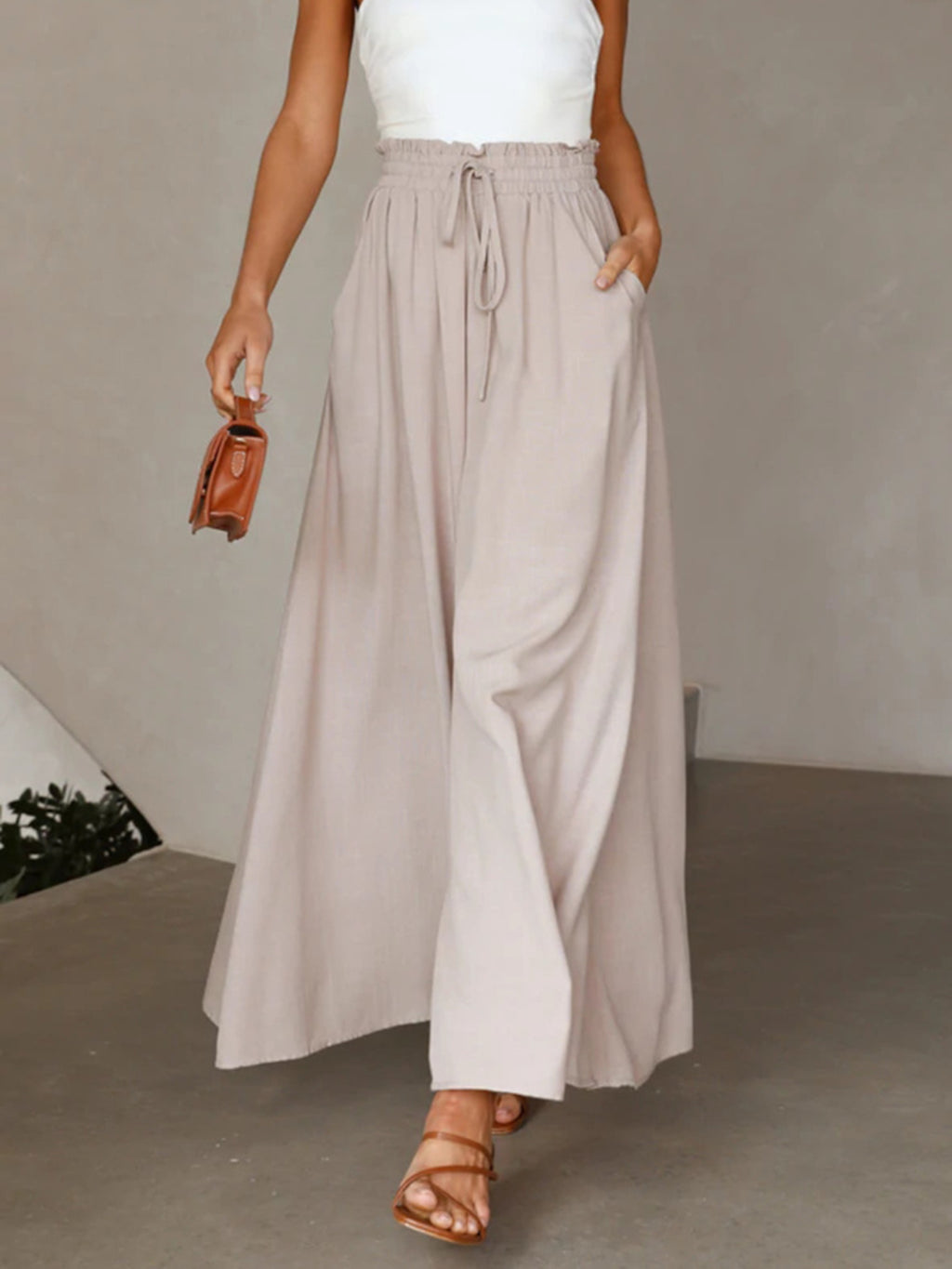 High Waist Wide Leg Pants