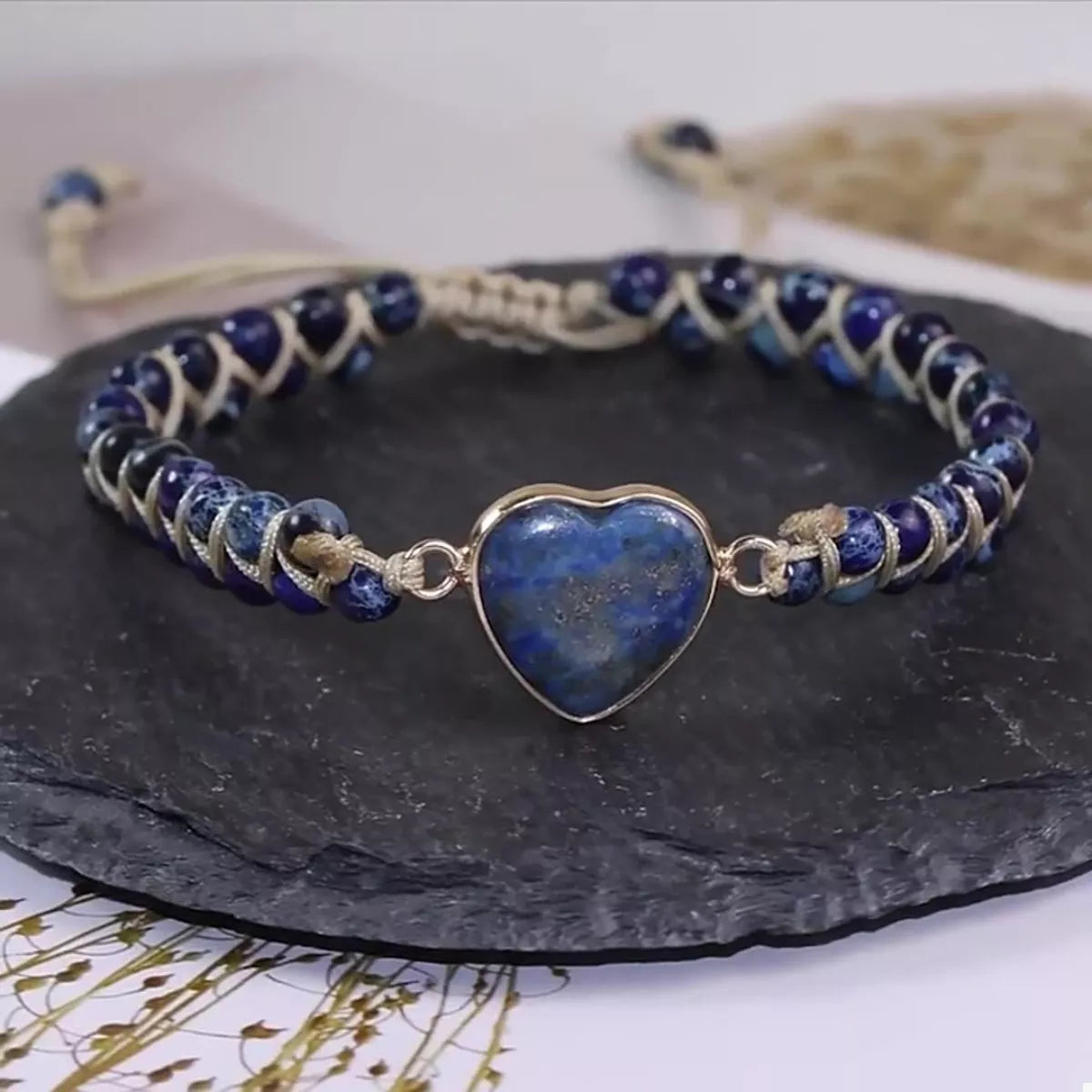 Heart Charm Beaded Bracelet Secondary image