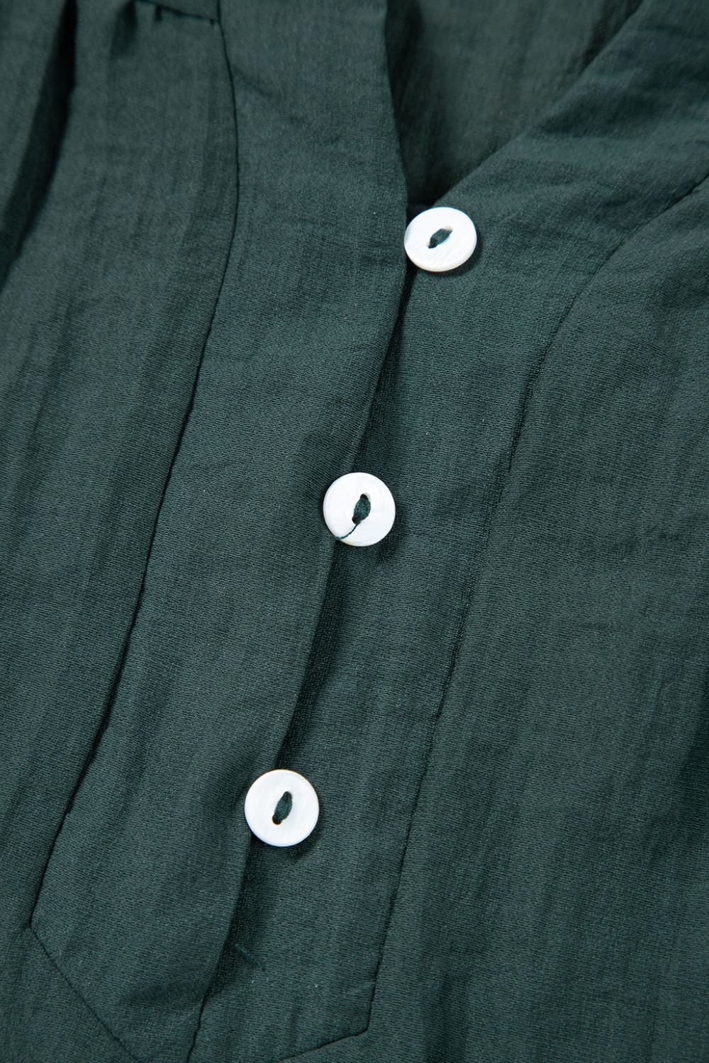 Frilled Notched Ruffled Cap Sleeve Blouse