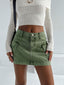 Mini Cargo Denim Skirt with Pockets