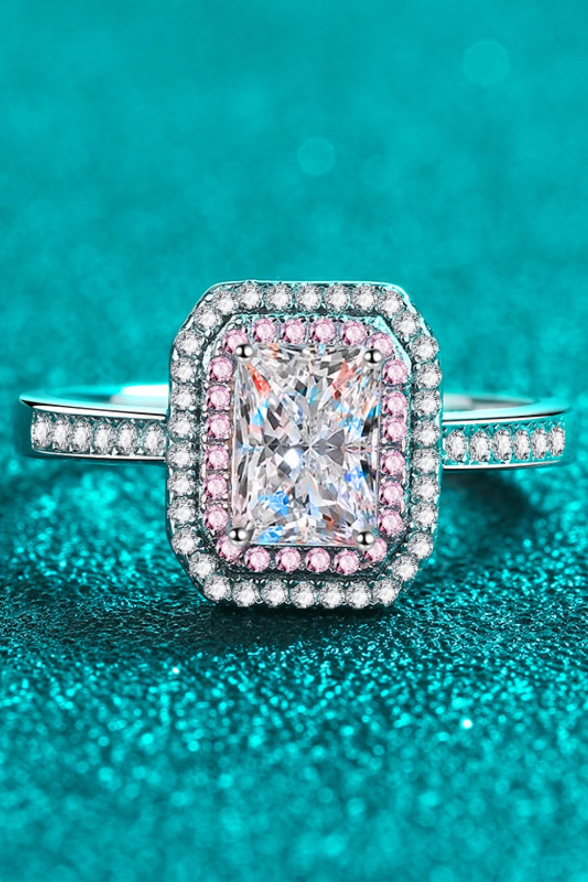 1 Carat Moissanite 925 Sterling Silver Ring Zweitbild