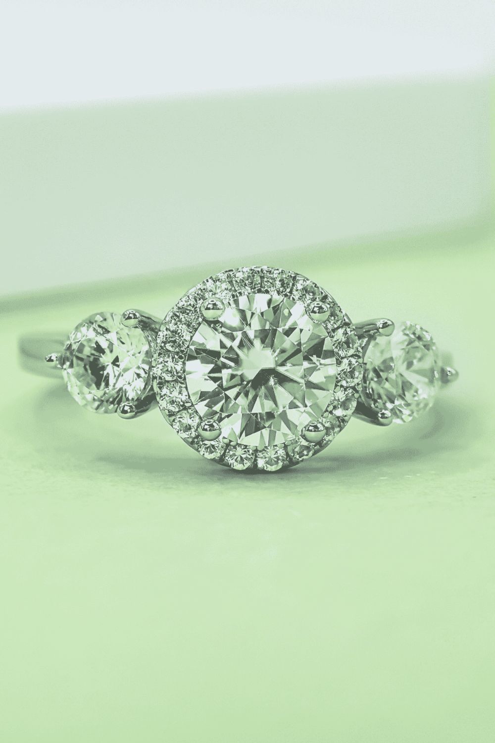 1 Karat Moissanit 925 Sterling Silber Ring Zweitbild