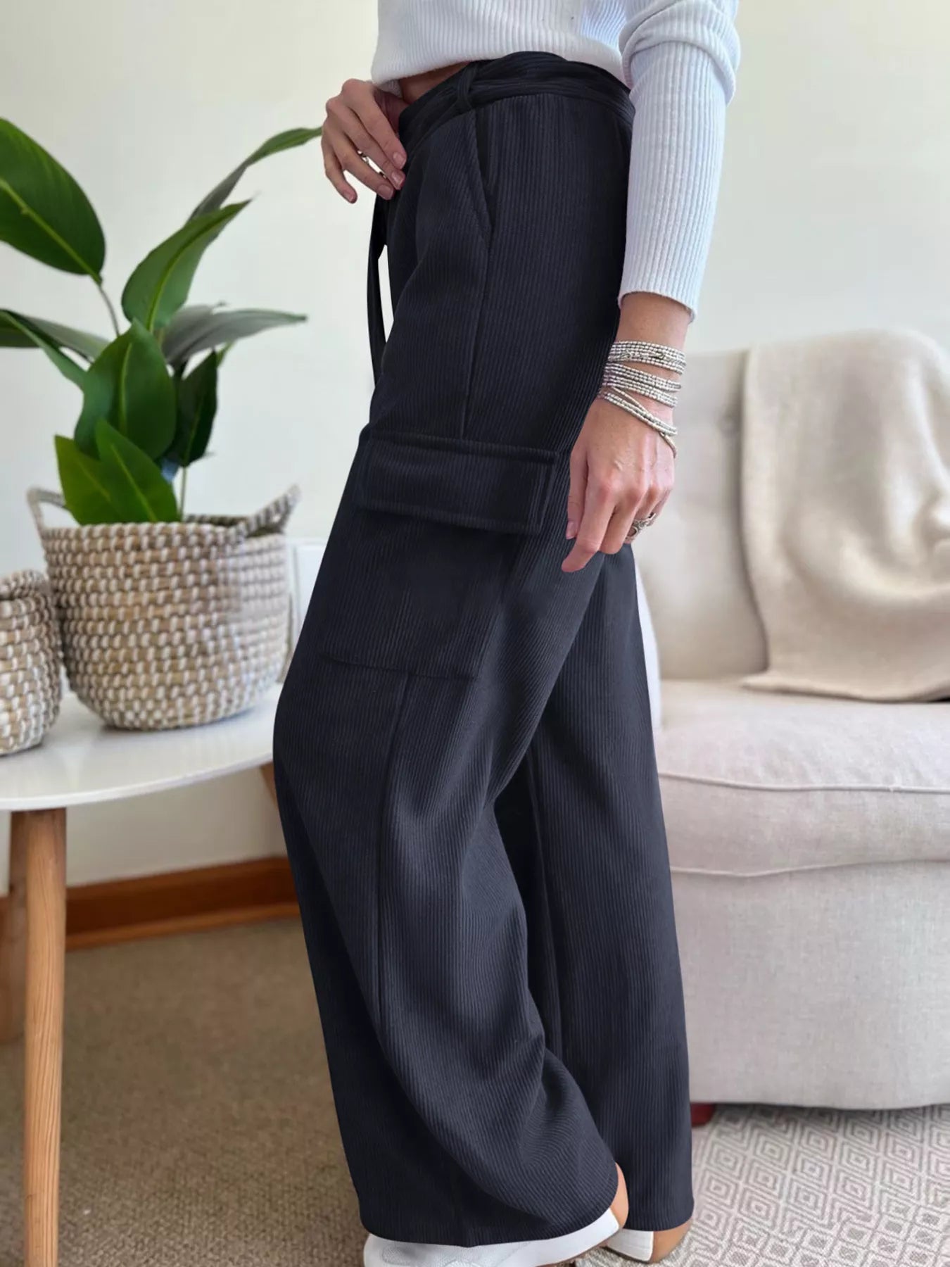 High-Waisted Wide-Leg Pants Secondary image
