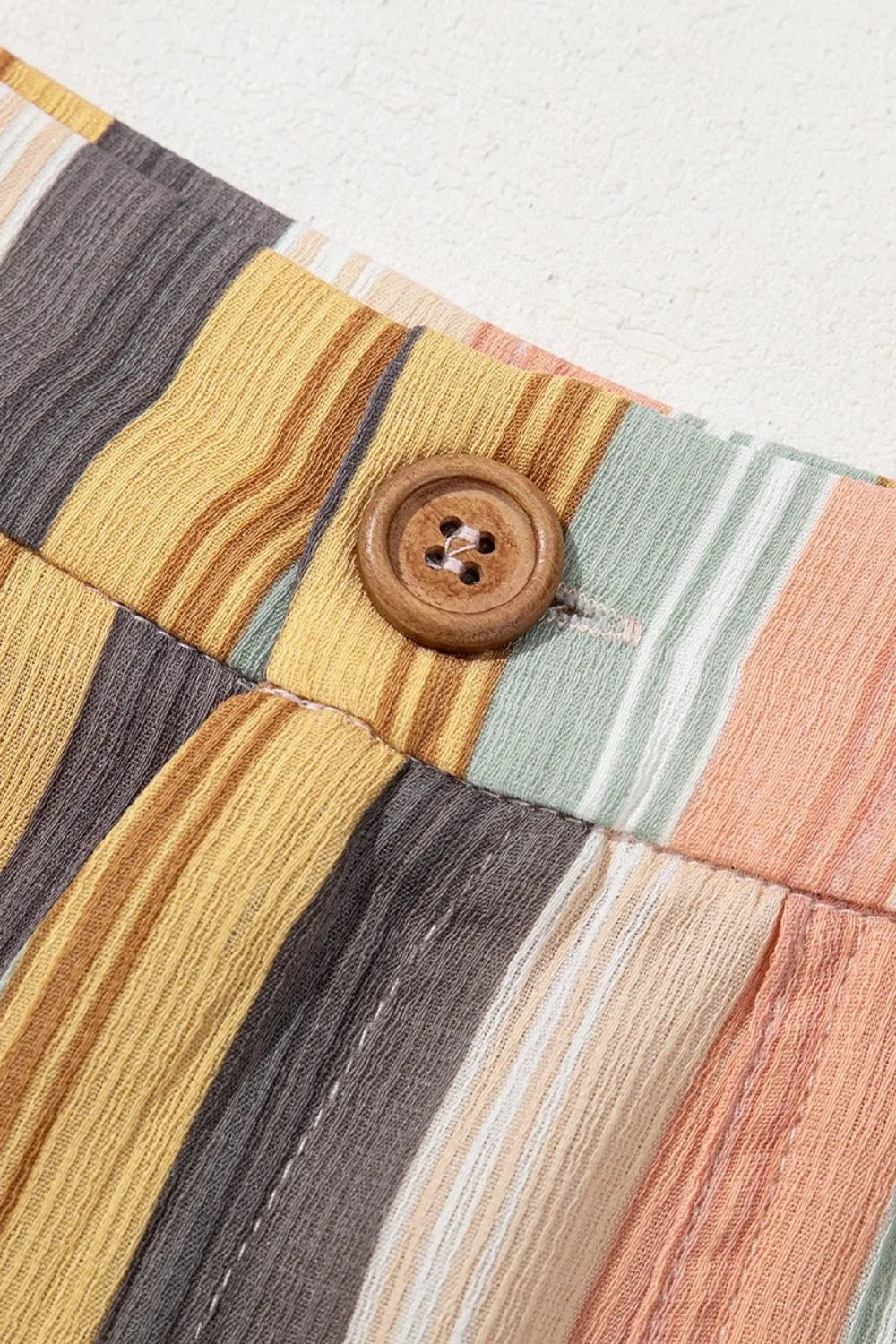 Striped Smocked Cami Top and Wide Leg Pants Set