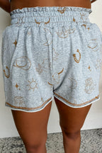 Printed T-Shirt and Elastic Waist Shorts Set