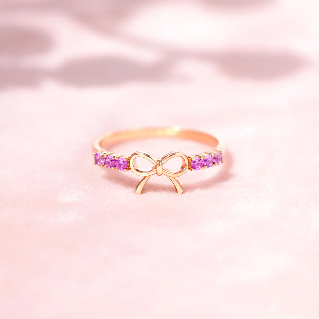 925 Sterling Silver Bow Ring - felvior