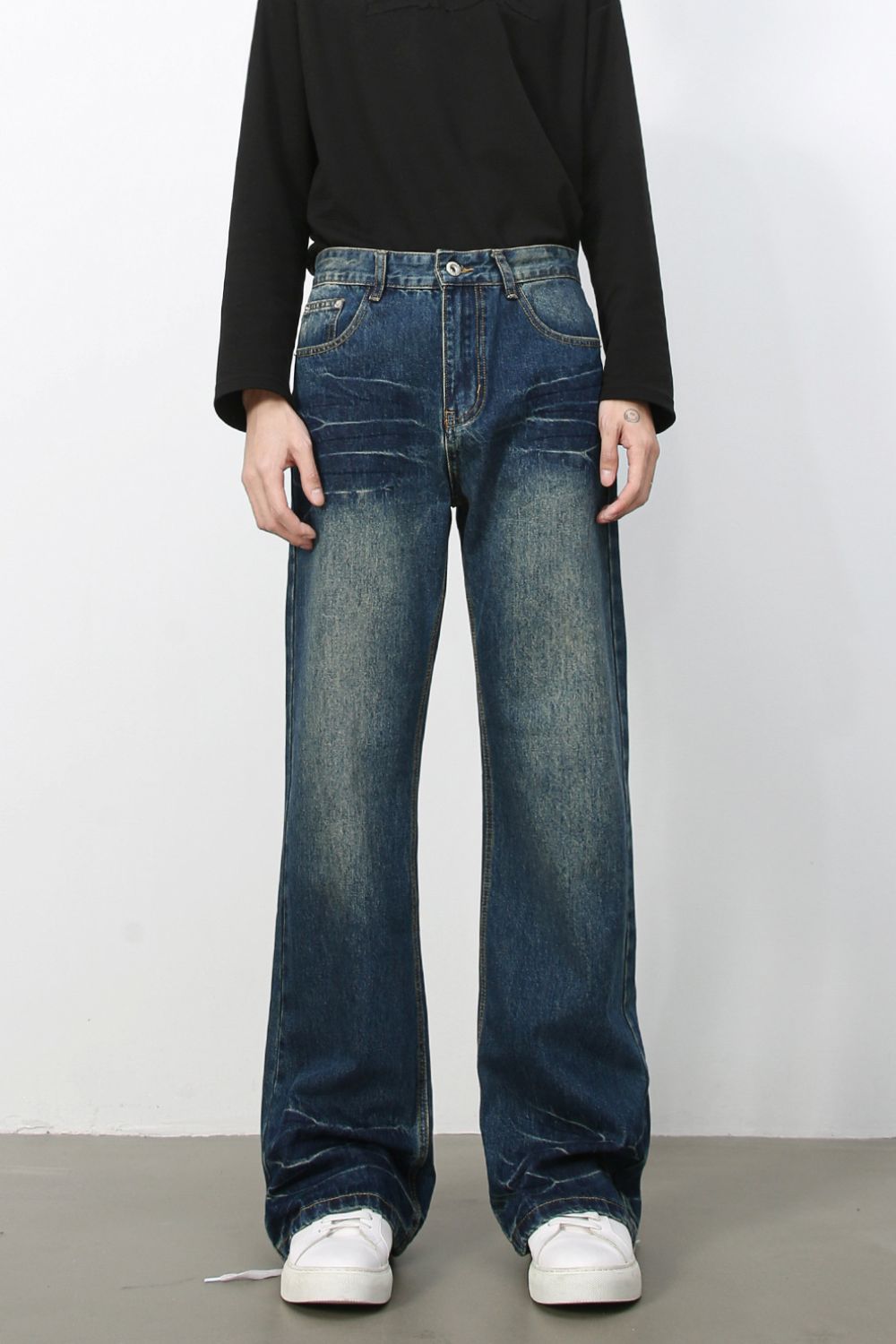 Men's Bootcut Jeans with Pockets - felvior
