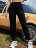 Straight Leg Jeans with Pockets - felvior
