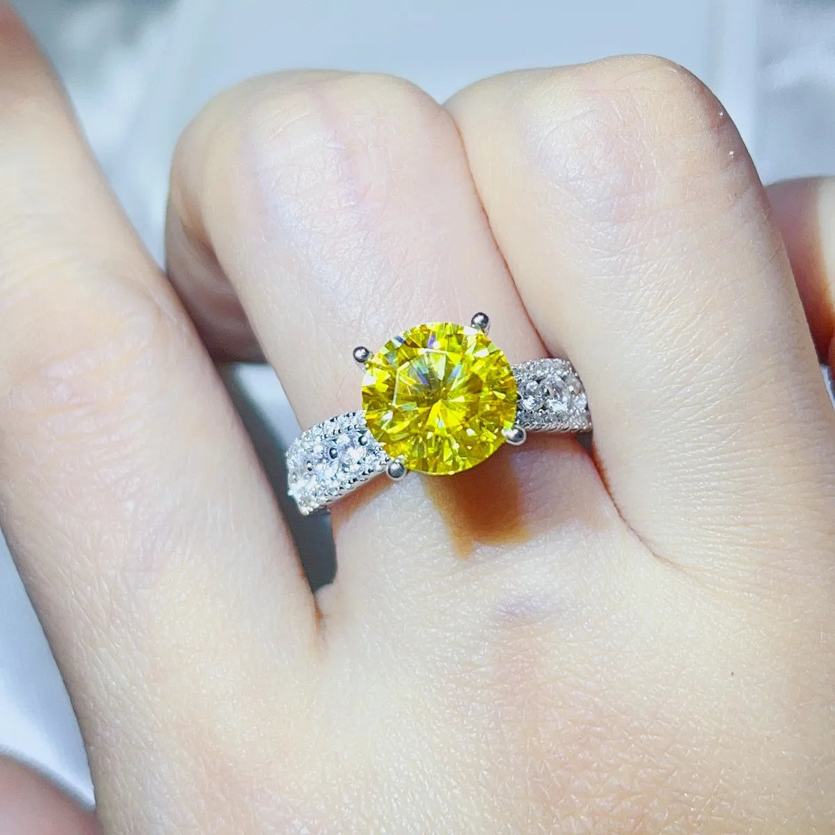 3 Carat Moissanite 925 Sterling Silver Ring - felvior