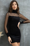Turtleneck Long Sleeve Dress - felvior