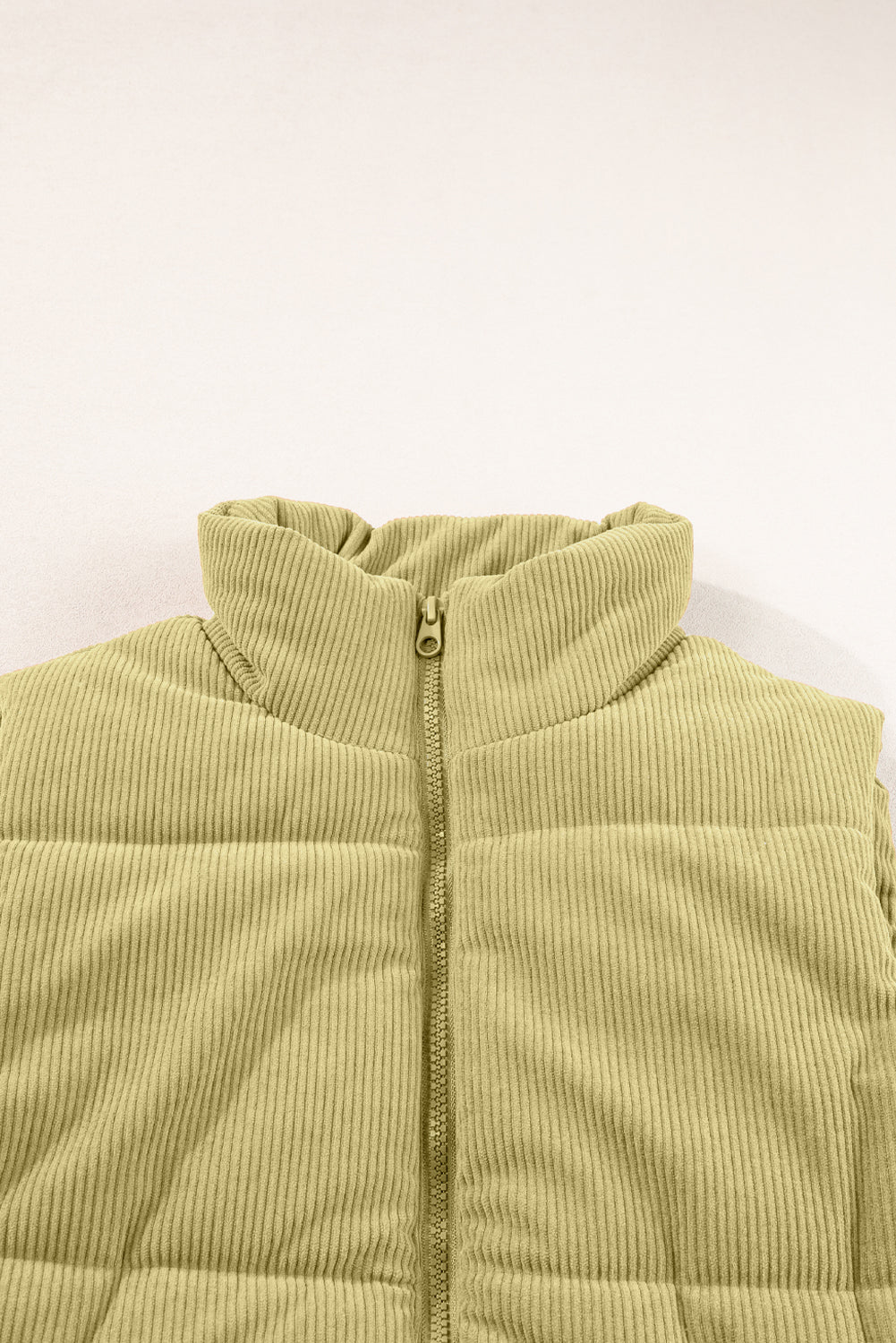 Zip Up Turtleneck Vest Coat - felvior