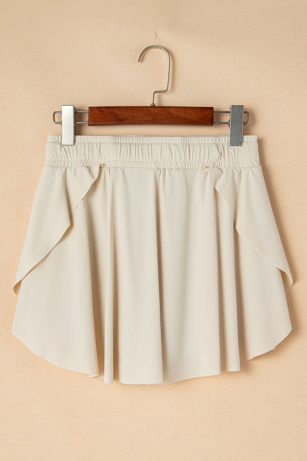 Drawstring High Waist Lined Active Skorts - felvior