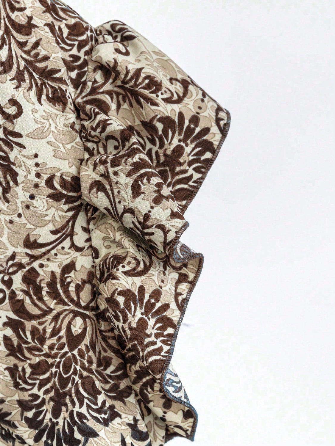 Printed Ruffled Cap Sleeve Top and Pants Set - felvior