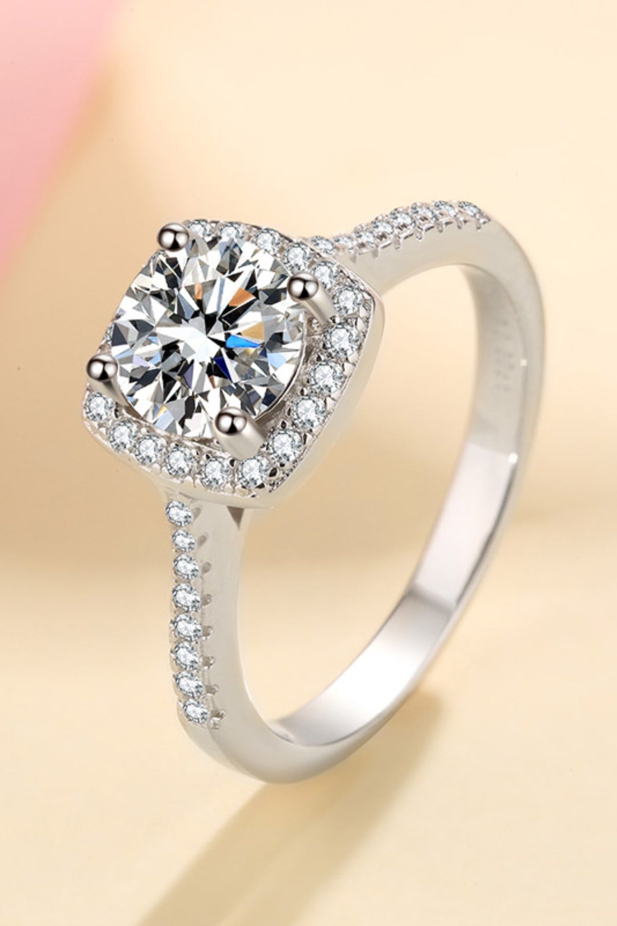 1 Carat Moissanite 925 Sterling Silver Ring - felvior