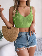 Cable-Knit Short Cami