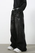 Men's Wide Leg Jeans with Pockets