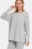 Zenana Full Size Brushed Microfiber Top and Leggings Lounge Set - felvior