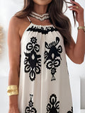 Printed Spaghetti Strap Sleeveless Maxi Dress - felvior