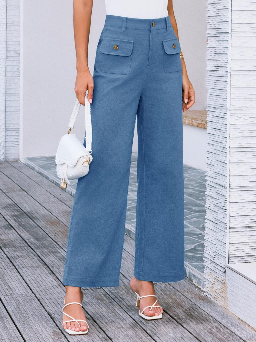 High Waist Wide Leg Pants