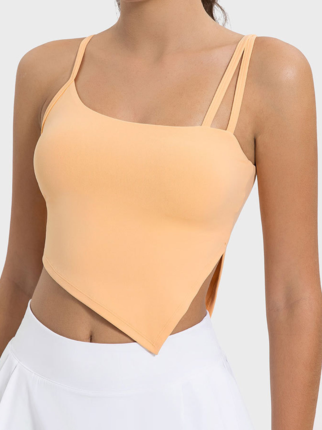 Millennia Slit Asymmetrical Neck Active Cami - felvior