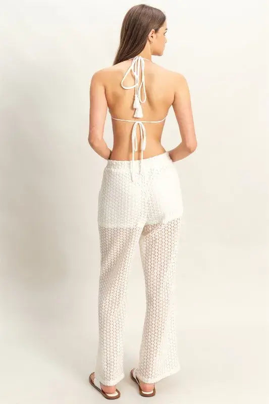 HYFVE Crochet Bra and Drawstring Pants Set